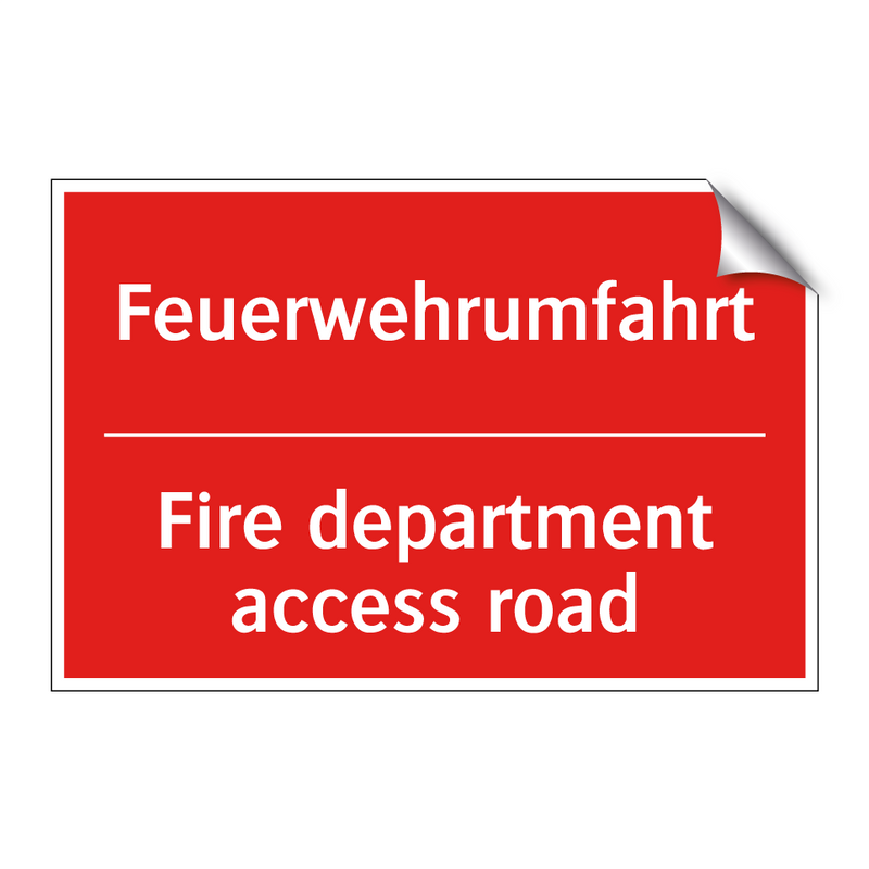 Feuerwehrumfahrt - Fire department access road