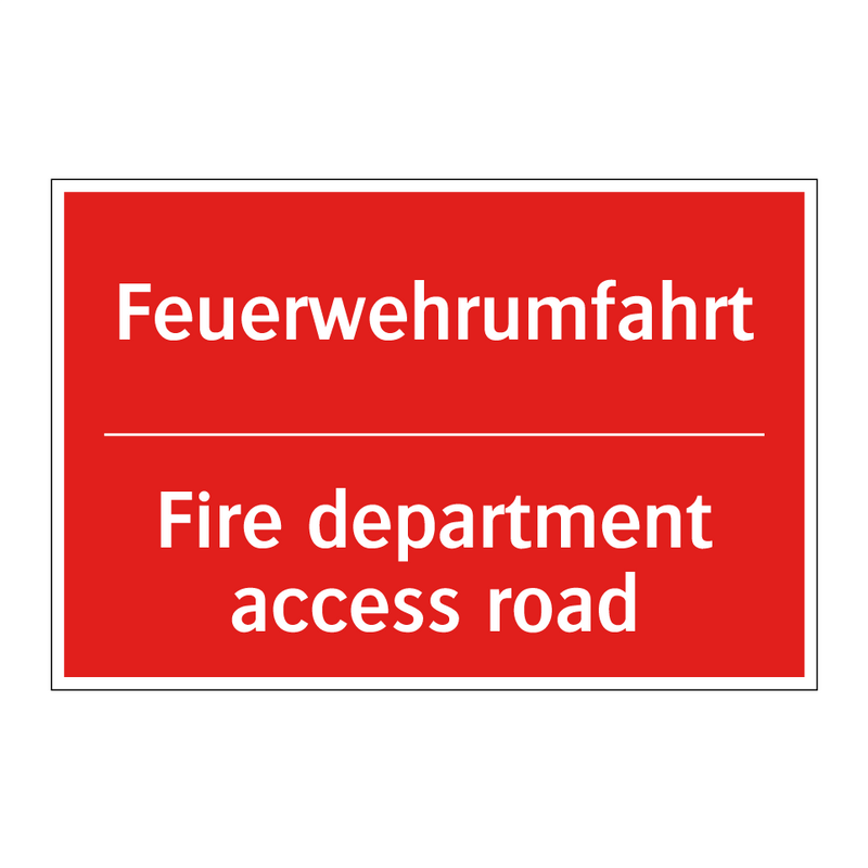 Feuerwehrumfahrt - Fire department access road