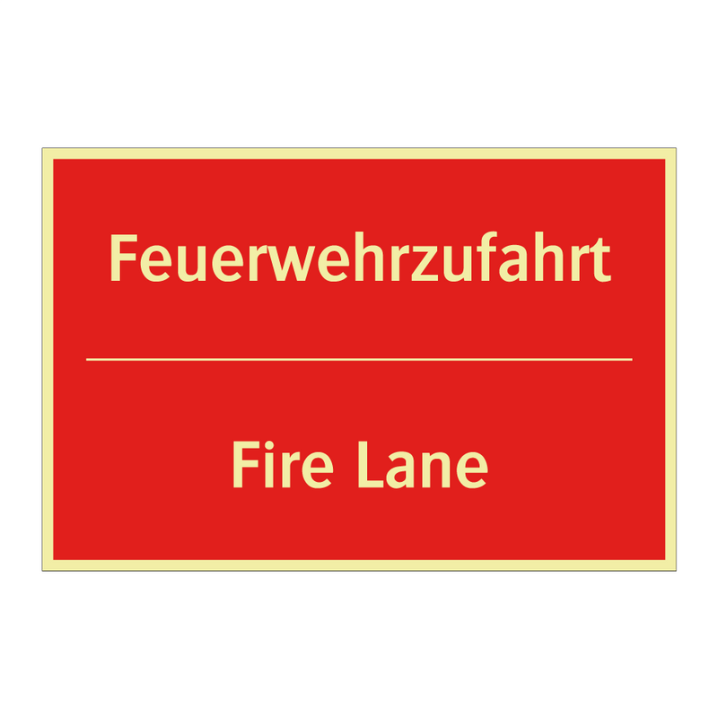 Feuerwehrzufahrt - Fire Lane