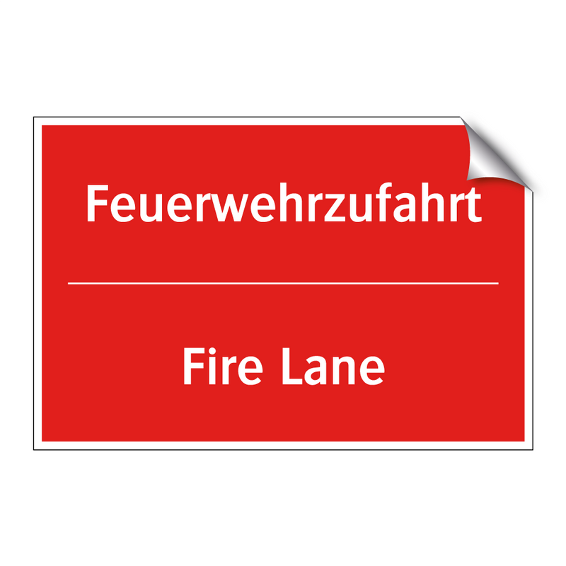 Feuerwehrzufahrt - Fire Lane
