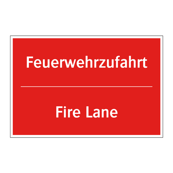Feuerwehrzufahrt - Fire Lane