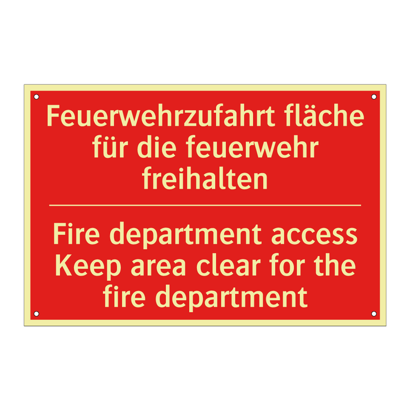 Feuerwehrzufahrt fläche für die /.../ - Fire department access Keep area /.../