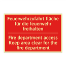 Feuerwehrzufahrt fläche für die /.../ - Fire department access Keep area /.../