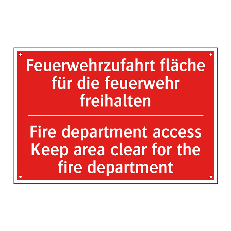Feuerwehrzufahrt fläche für die /.../ - Fire department access Keep area /.../