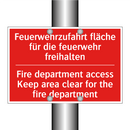 Feuerwehrzufahrt fläche für die /.../ - Fire department access Keep area /.../