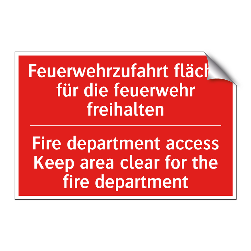 Feuerwehrzufahrt fläche für die /.../ - Fire department access Keep area /.../