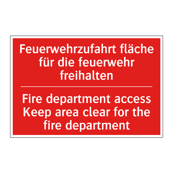 Feuerwehrzufahrt fläche für die /.../ - Fire department access Keep area /.../