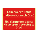 Feuerwehrzufahrt Halteverbot nach /.../ - Fire department access No stopping /.../