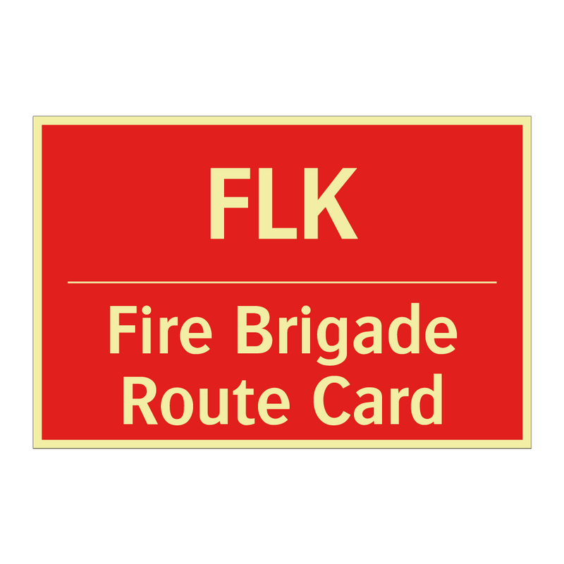FLK - Fire Brigade Route Card