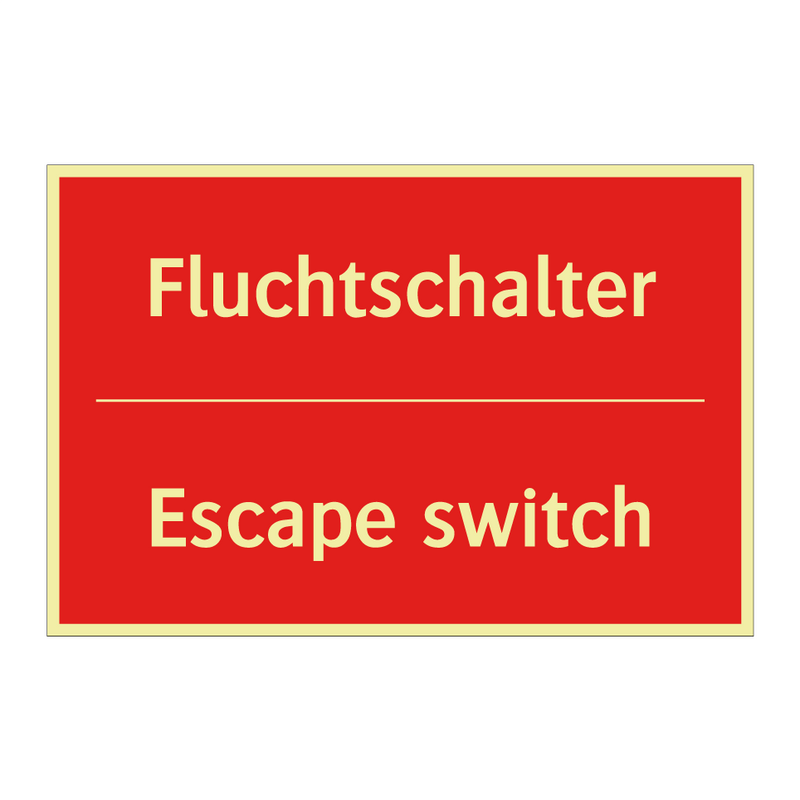 Fluchtschalter - Escape switch