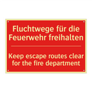 Fluchtwege für die Feuerwehr freihalten/.../ - Keep escape routes clear for the /.../