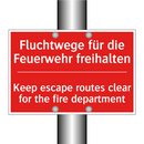 Fluchtwege für die Feuerwehr freihalten/.../ - Keep escape routes clear for the /.../