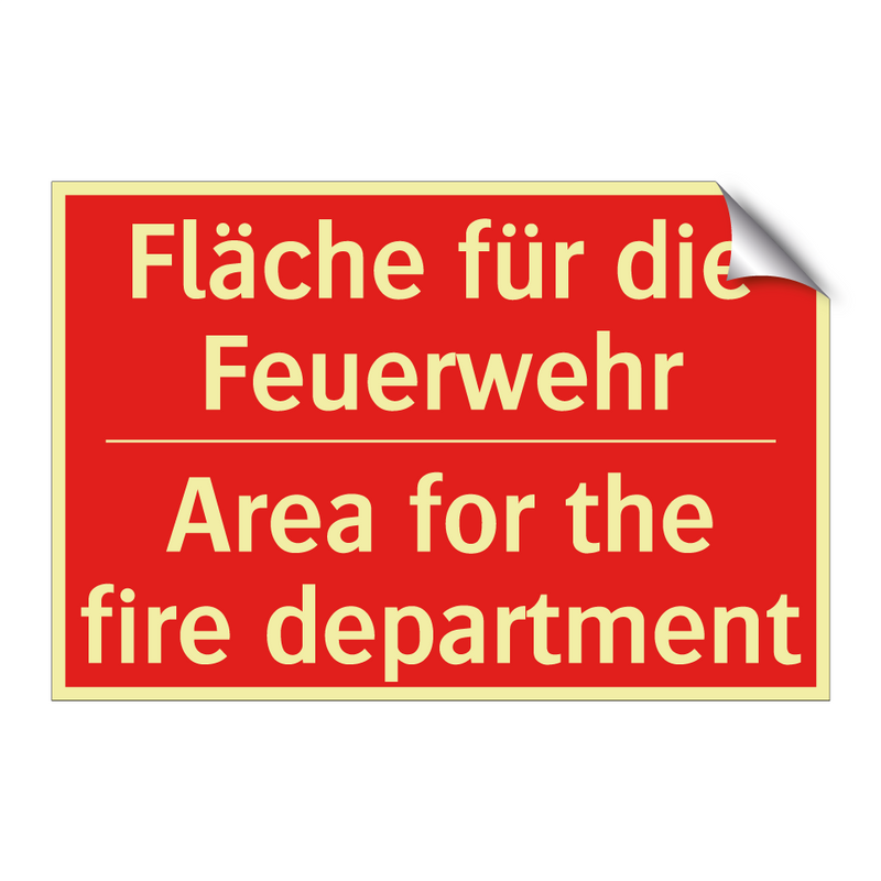 Fläche für die Feuerwehr - Area for the fire department