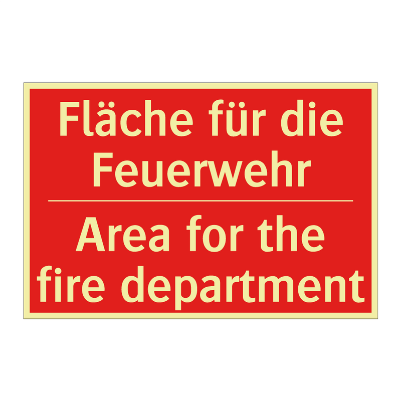 Fläche für die Feuerwehr - Area for the fire department
