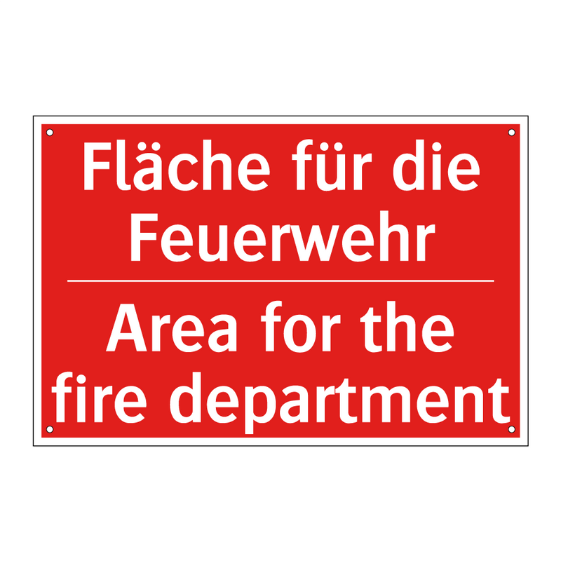 Fläche für die Feuerwehr - Area for the fire department