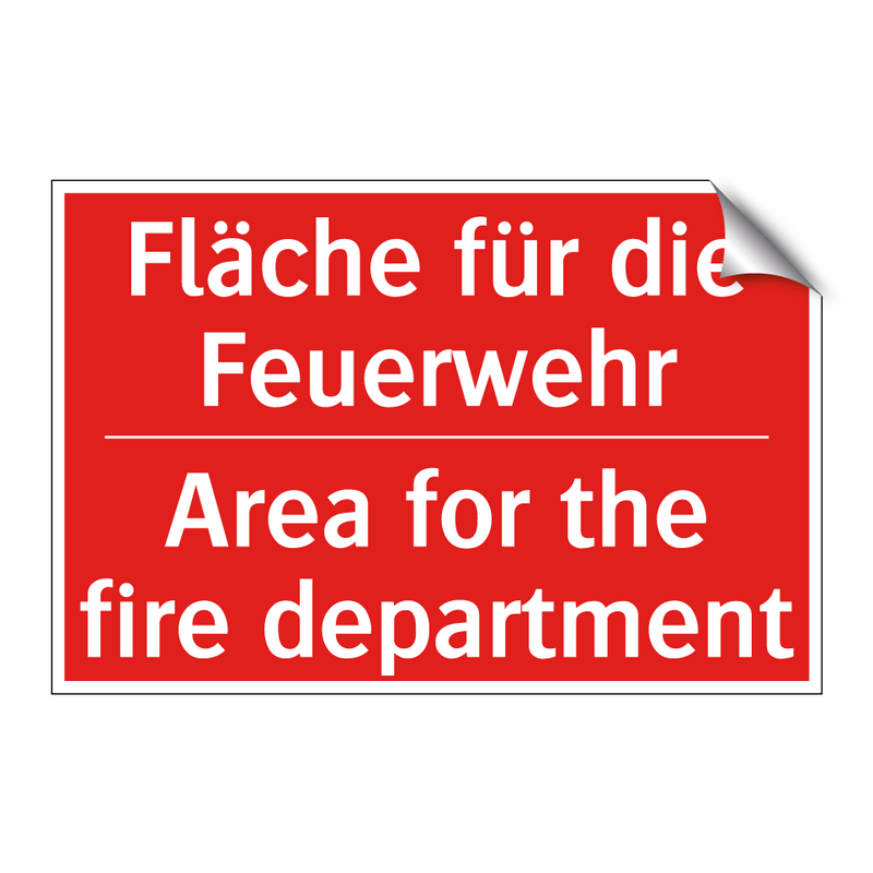 Fläche für die Feuerwehr - Area for the fire department