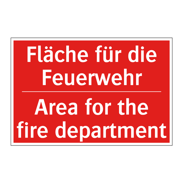 Fläche für die Feuerwehr - Area for the fire department