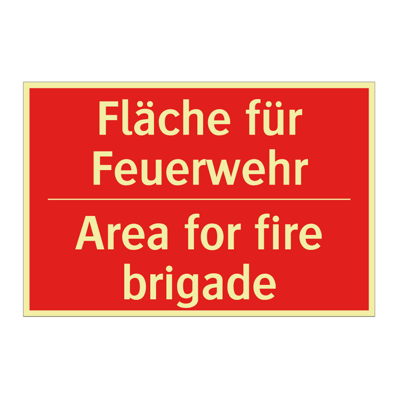 Fläche für Feuerwehr - Area for fire brigade
