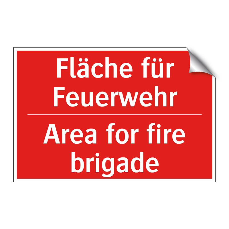 Fläche für Feuerwehr - Area for fire brigade