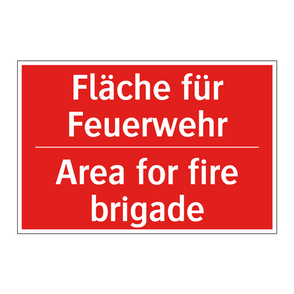 Fläche für Feuerwehr - Area for fire brigade