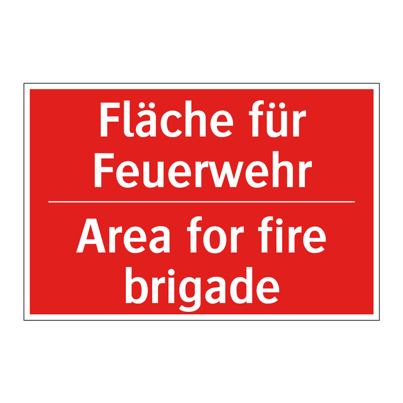 Fläche für Feuerwehr - Area for fire brigade