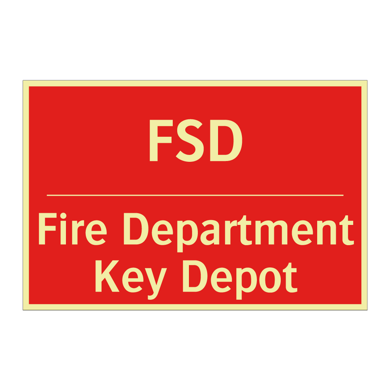 Fire Department Key Sign Kauf FSD - Fire Department Key Depot schild | SignOnline | DE-F1310