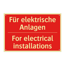 Für elektrische Anlagen - For electrical installations