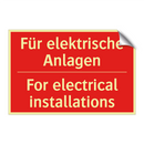 Für elektrische Anlagen - For electrical installations