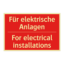 Für elektrische Anlagen - For electrical installations