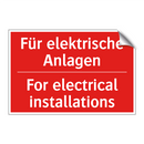 Für elektrische Anlagen - For electrical installations
