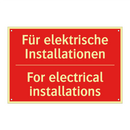 Für elektrische Installationen - For electrical installations