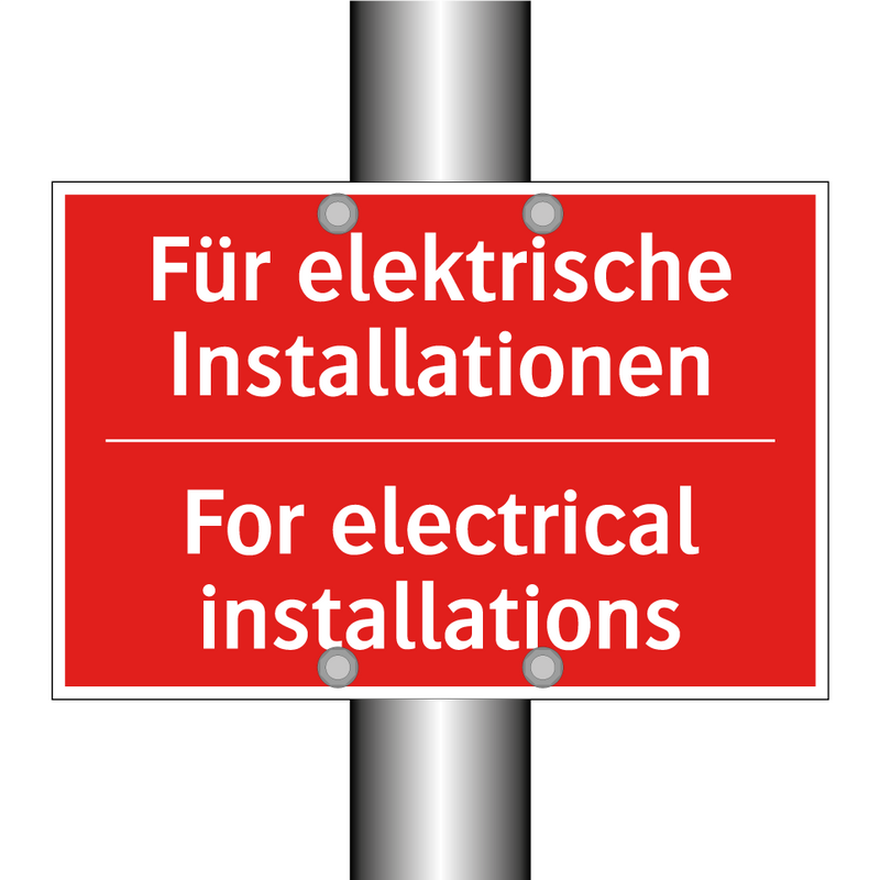 Für elektrische Installationen - For electrical installations