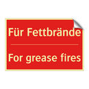Für Fettbrände - For grease fires