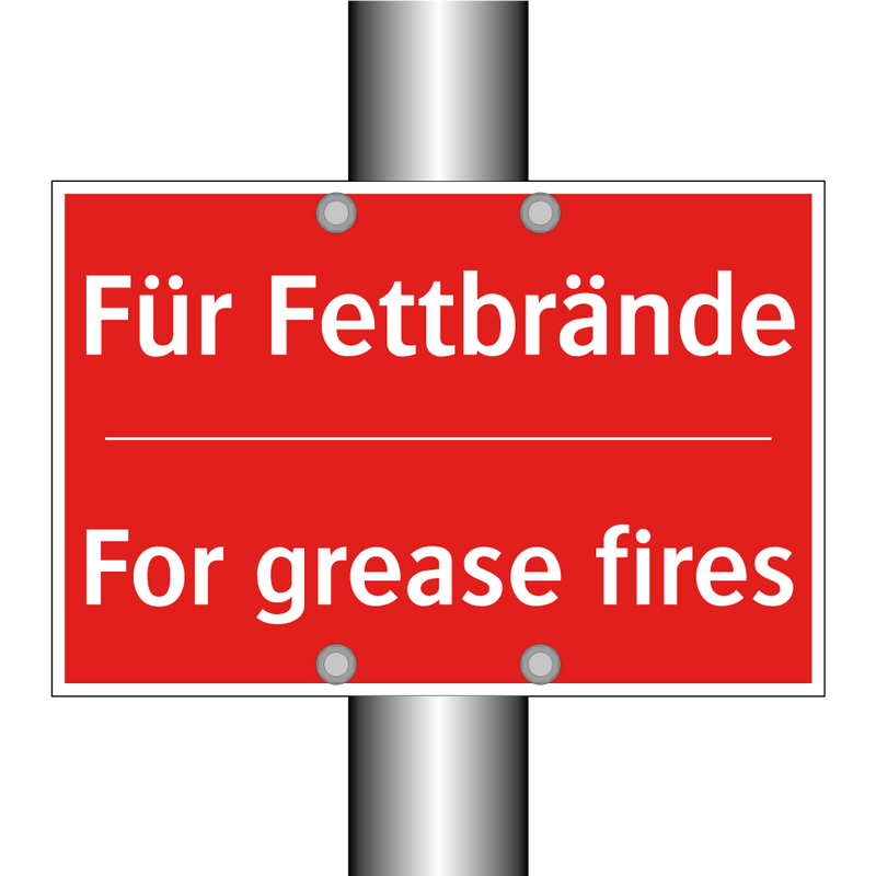 Für Fettbrände - For grease fires
