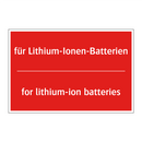 für Lithium-Ionen-Batterien - for lithium-ion batteries