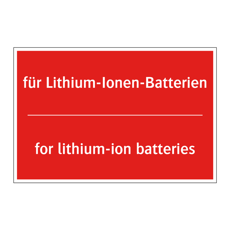für Lithium-Ionen-Batterien - for lithium-ion batteries