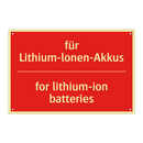 für Lithium-lonen-Akkus - for lithium-ion batteries
