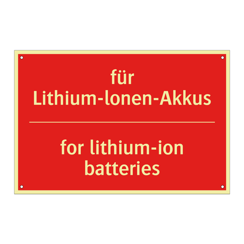für Lithium-lonen-Akkus - for lithium-ion batteries