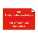 für Lithium-lonen-Akkus - for lithium-ion batteries