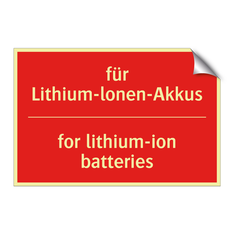 für Lithium-lonen-Akkus - for lithium-ion batteries