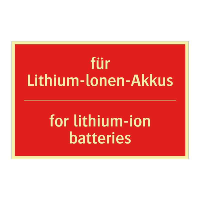 für Lithium-lonen-Akkus - for lithium-ion batteries