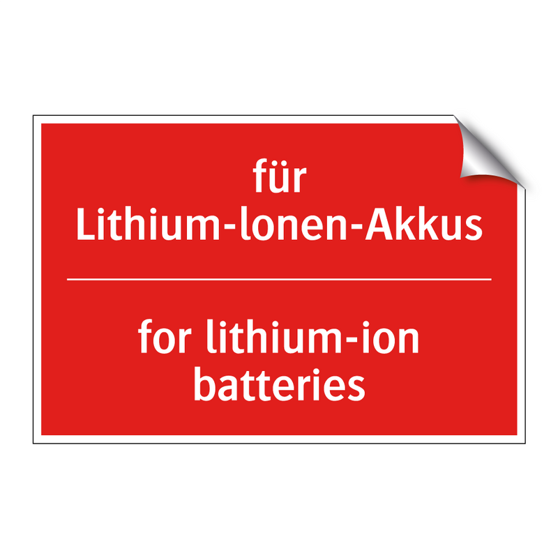 für Lithium-lonen-Akkus - for lithium-ion batteries