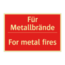 Für Metallbrände - For metal fires