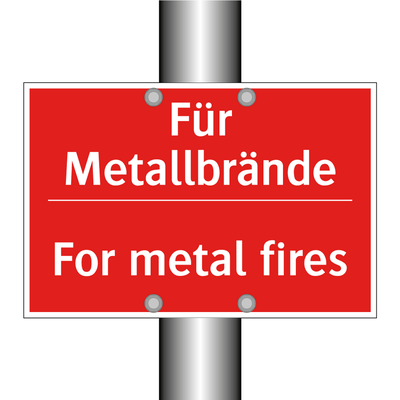 Für Metallbrände - For metal fires