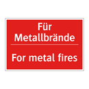 Für Metallbrände - For metal fires