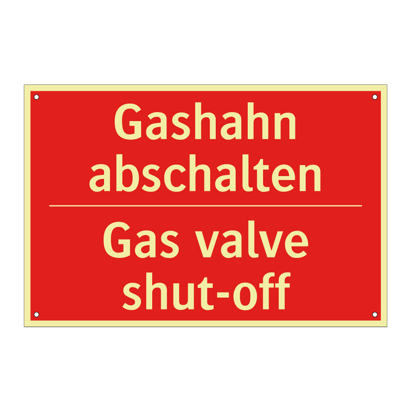 Gashahn abschalten - Gas valve shut-off