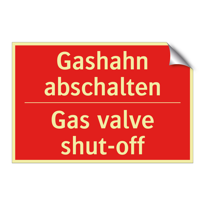 Gashahn abschalten - Gas valve shut-off