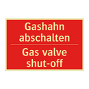 Gashahn abschalten - Gas valve shut-off