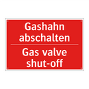 Gashahn abschalten - Gas valve shut-off
