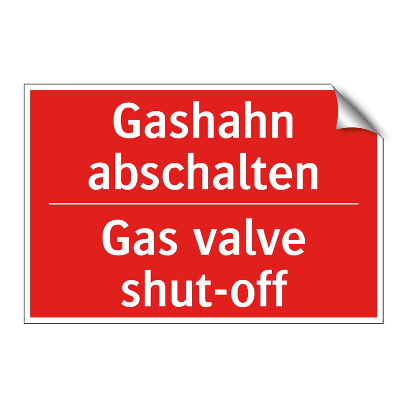 Gashahn abschalten - Gas valve shut-off